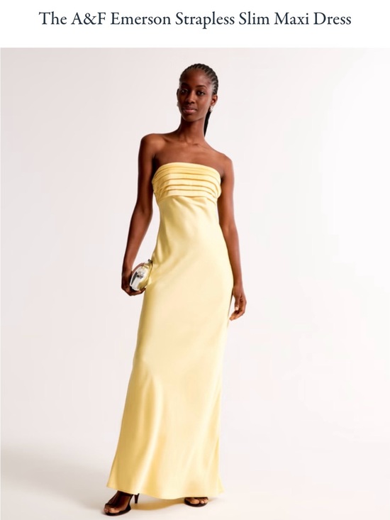 Abercrombie & Fitch Dresses & Skirts - Abercrombie & Fitch Emerson Strapless Slim Maxi Dress Sunny Yellow XL